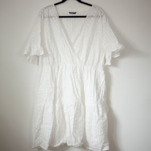 Shein curve 4xl white dress
